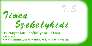 timea szekelyhidi business card